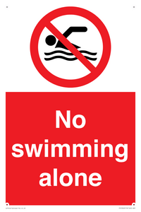 No swimming alone